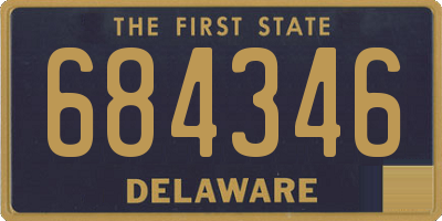 DE license plate 684346