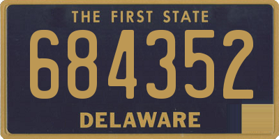 DE license plate 684352