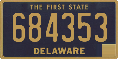 DE license plate 684353