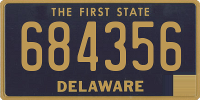 DE license plate 684356
