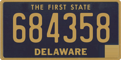 DE license plate 684358