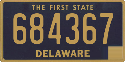 DE license plate 684367