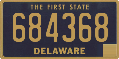 DE license plate 684368