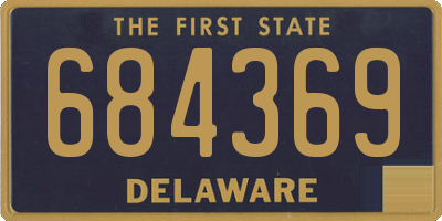 DE license plate 684369