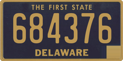 DE license plate 684376