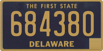 DE license plate 684380