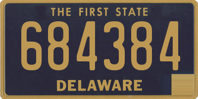 DE license plate 684384