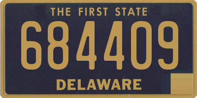 DE license plate 684409
