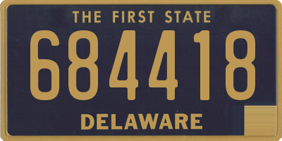 DE license plate 684418