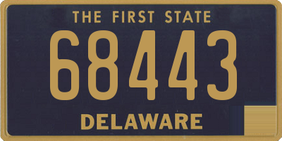 DE license plate 68443