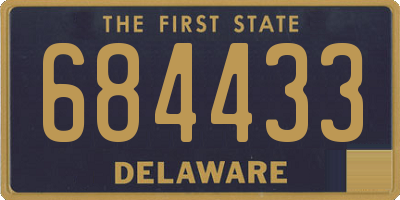 DE license plate 684433