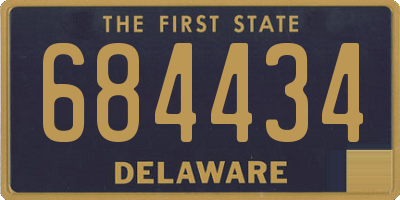 DE license plate 684434