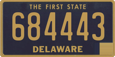 DE license plate 684443