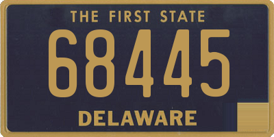DE license plate 68445