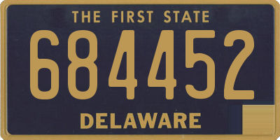 DE license plate 684452