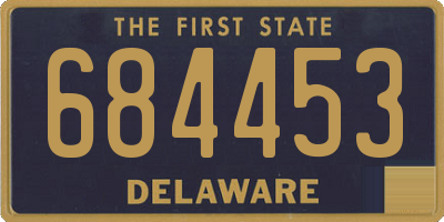 DE license plate 684453