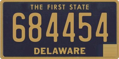 DE license plate 684454