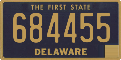 DE license plate 684455