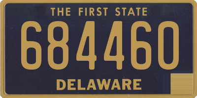 DE license plate 684460