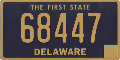 DE license plate 68447