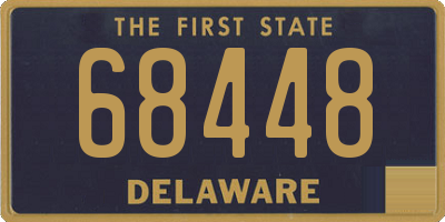 DE license plate 68448