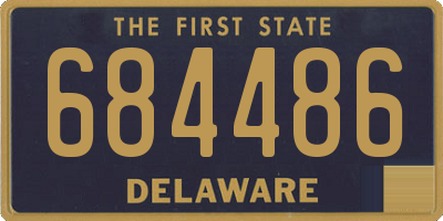 DE license plate 684486