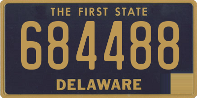 DE license plate 684488