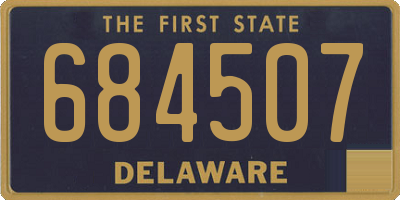 DE license plate 684507