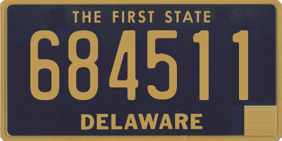 DE license plate 684511