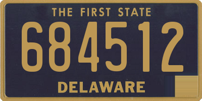 DE license plate 684512