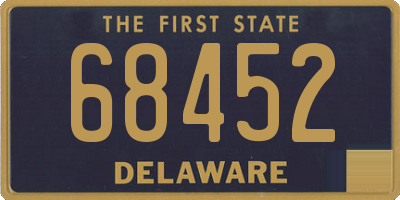 DE license plate 68452