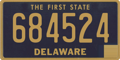 DE license plate 684524
