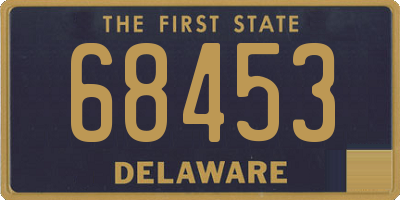 DE license plate 68453