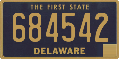 DE license plate 684542