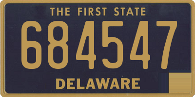 DE license plate 684547