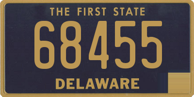 DE license plate 68455