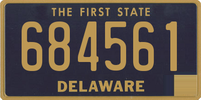 DE license plate 684561