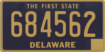 DE license plate 684562