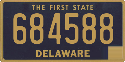 DE license plate 684588