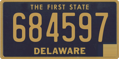 DE license plate 684597