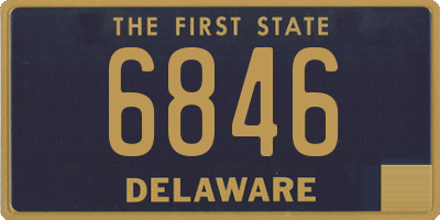 DE license plate 6846