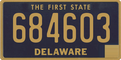 DE license plate 684603