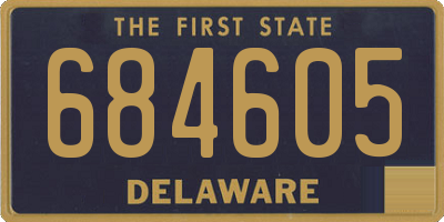 DE license plate 684605