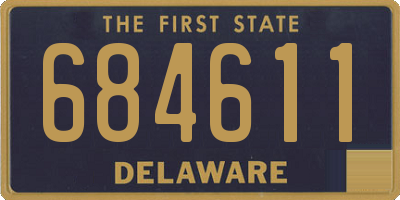 DE license plate 684611