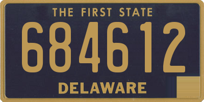 DE license plate 684612