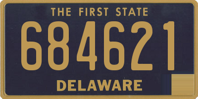 DE license plate 684621