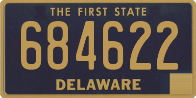 DE license plate 684622