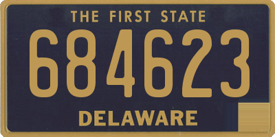 DE license plate 684623