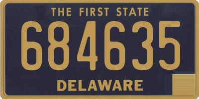 DE license plate 684635