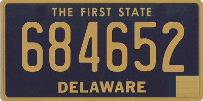 DE license plate 684652